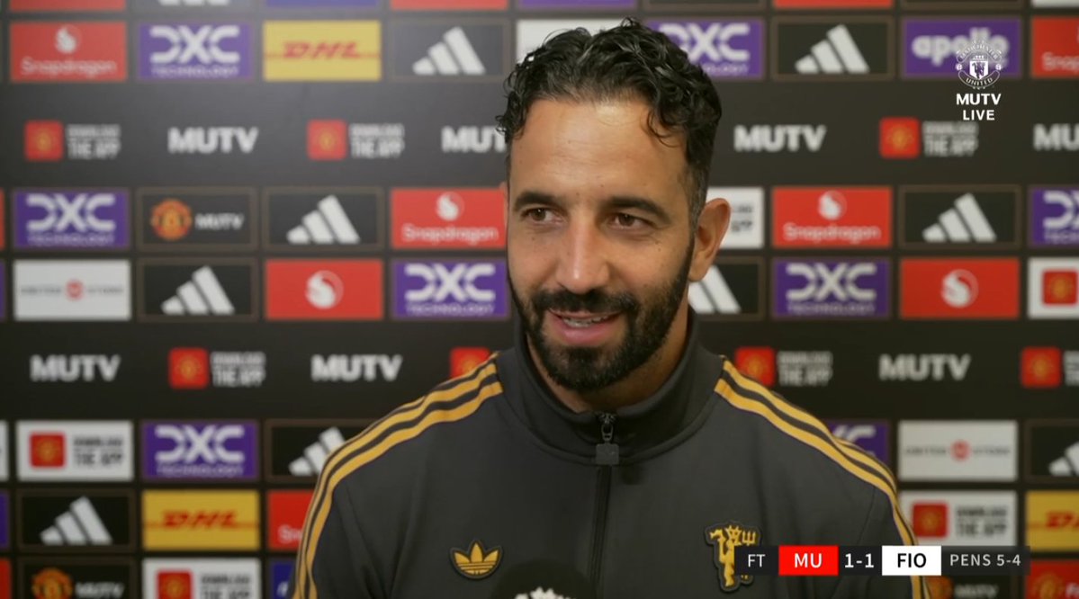 Ruben Amorim fires warning to Mikel Arteta after Manchester United's draw v Fiorentina